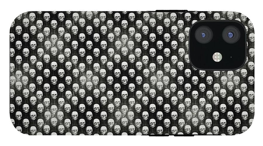 Sketchy Skulls Pattern - Phone Case