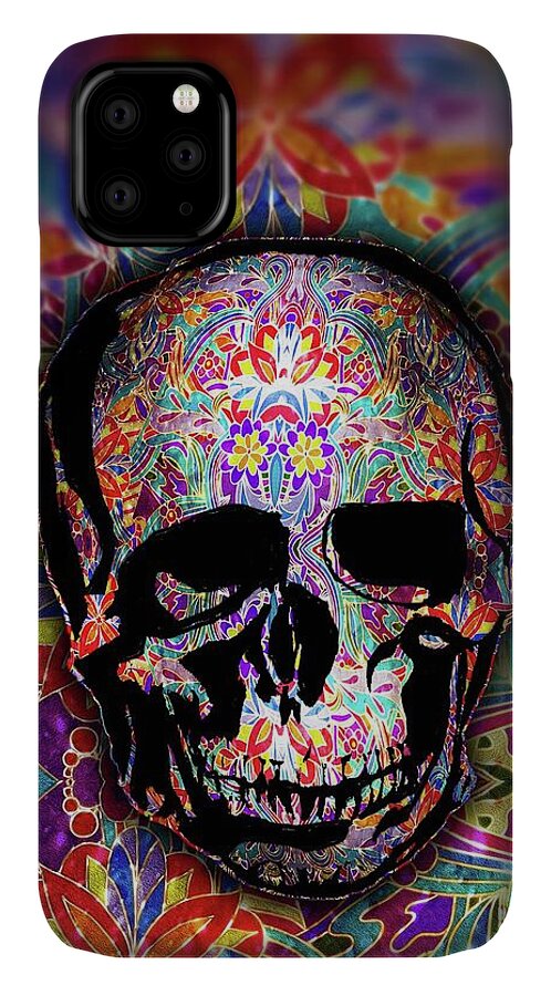 Skull With Sparkle Pattern - Phone Case