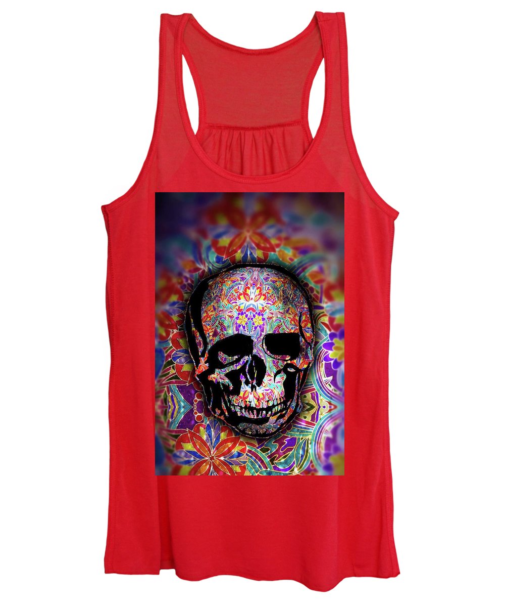 Skull With Sparkle Pattern - Women's Tank Top