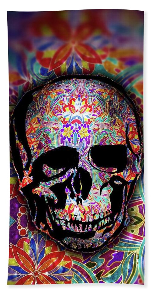 Skull With Sparkle Pattern - Bath Towel