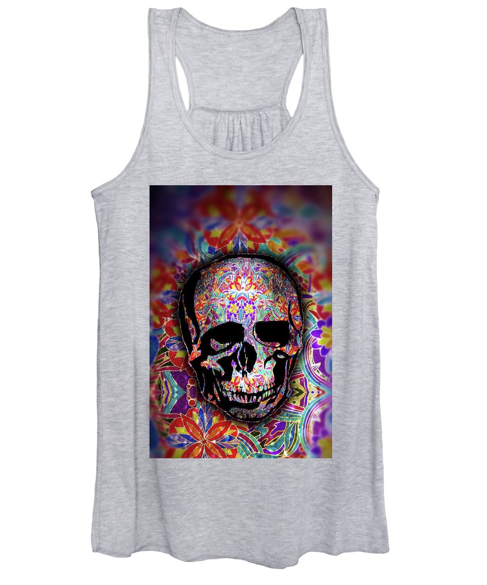 Skull With Sparkle Pattern - Women's Tank Top