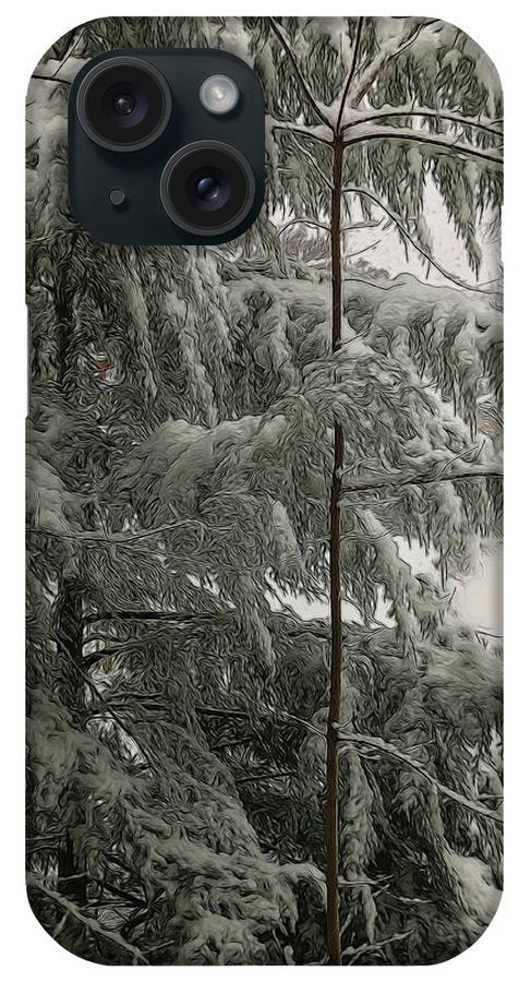 Snow Covered Pine Tree - Phone Case