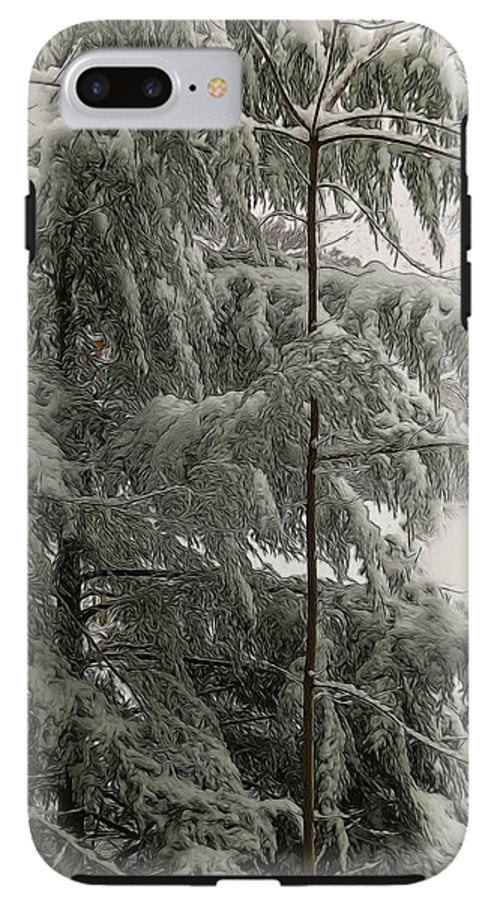 Snow Covered Pine Tree - Phone Case
