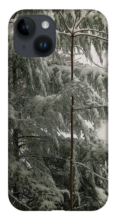 Snow Covered Pine Tree - Phone Case