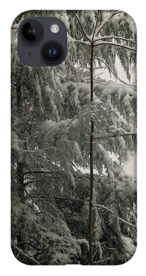 Snow Covered Pine Tree - Phone Case