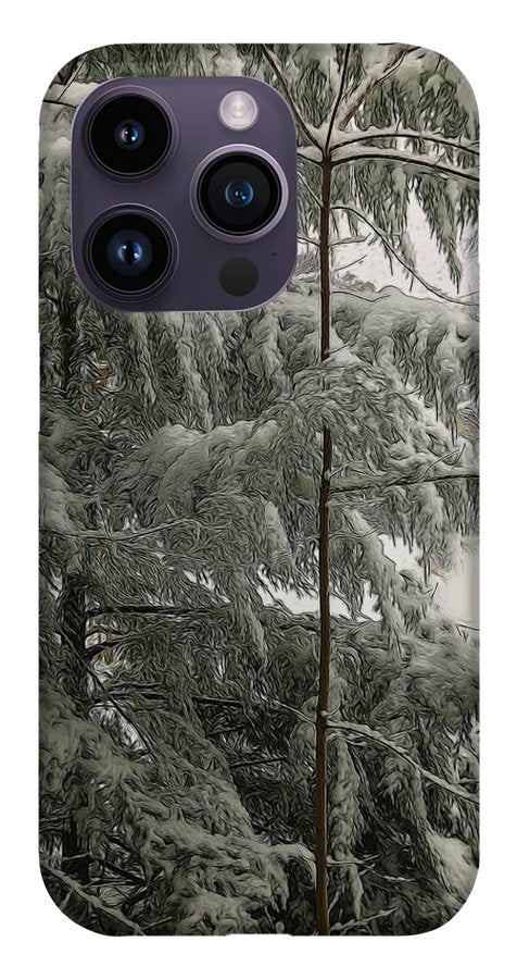 Snow Covered Pine Tree - Phone Case