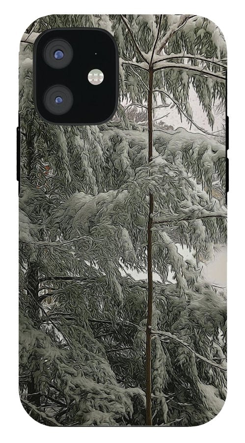 Snow Covered Pine Tree - Phone Case