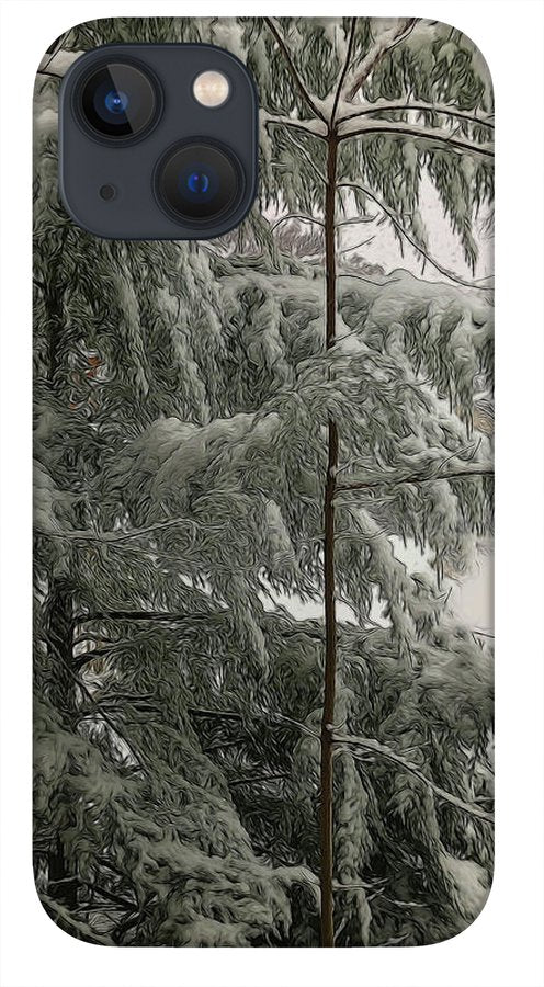 Snow Covered Pine Tree - Phone Case