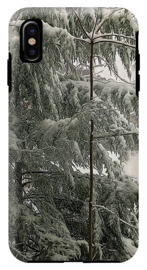 Snow Covered Pine Tree - Phone Case