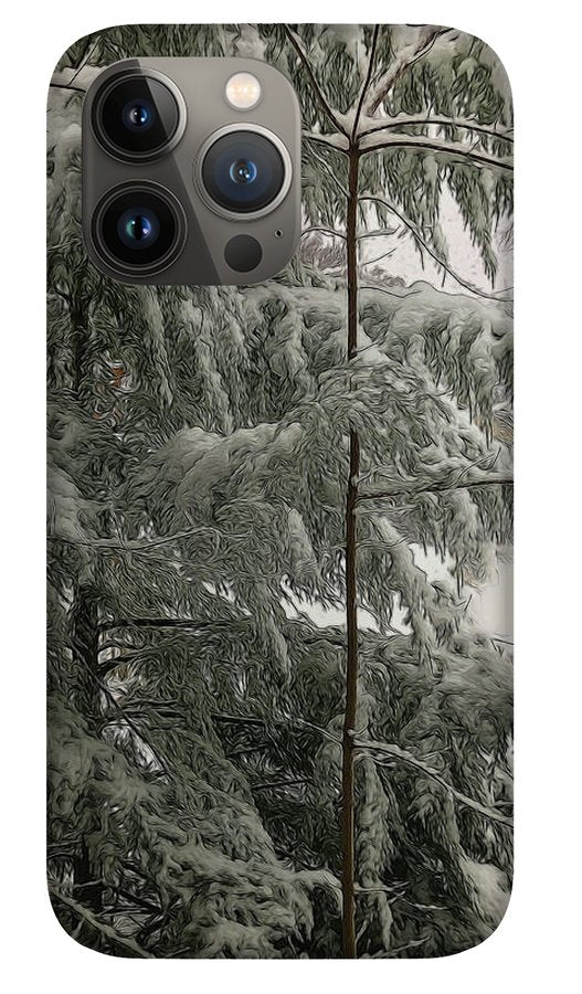 Snow Covered Pine Tree - Phone Case