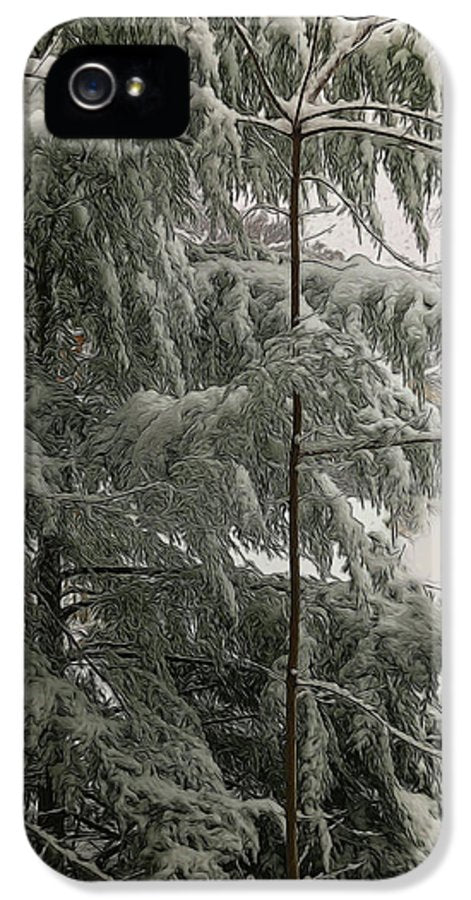 Snow Covered Pine Tree - Phone Case