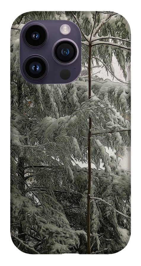 Snow Covered Pine Tree - Phone Case