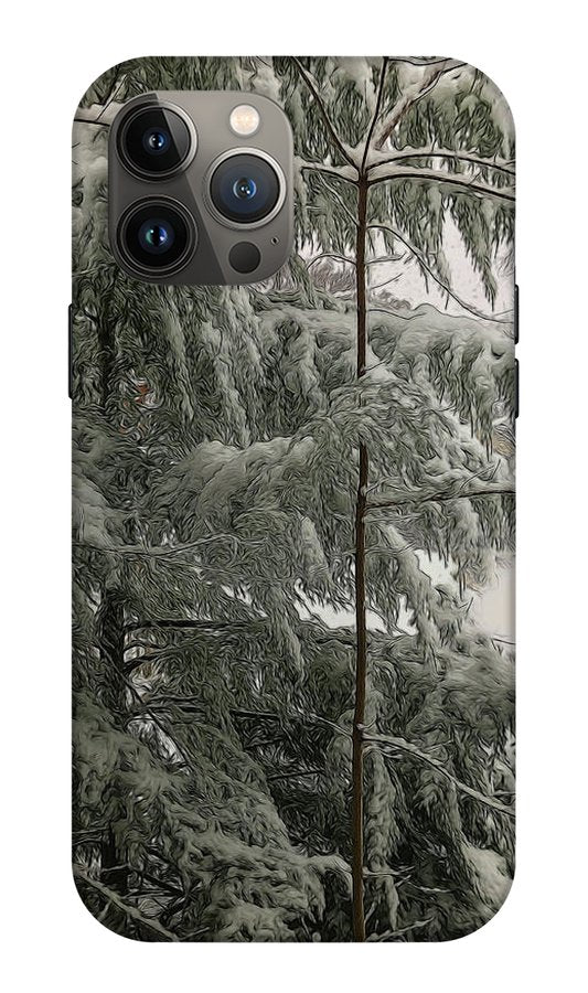 Snow Covered Pine Tree - Phone Case