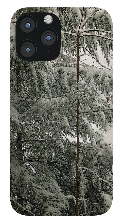 Snow Covered Pine Tree - Phone Case