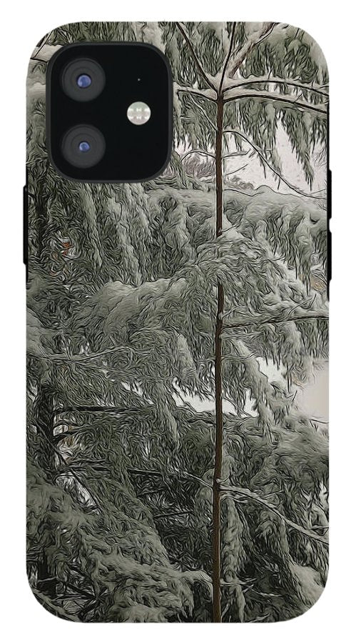 Snow Covered Pine Tree - Phone Case