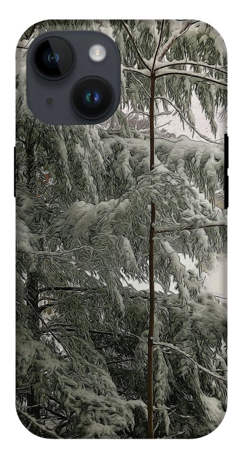 Snow Covered Pine Tree - Phone Case