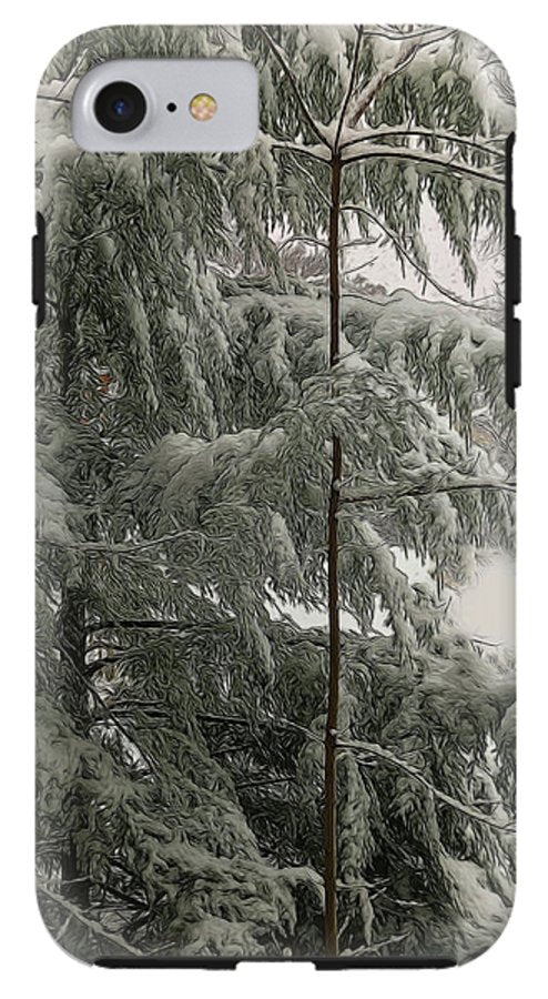 Snow Covered Pine Tree - Phone Case