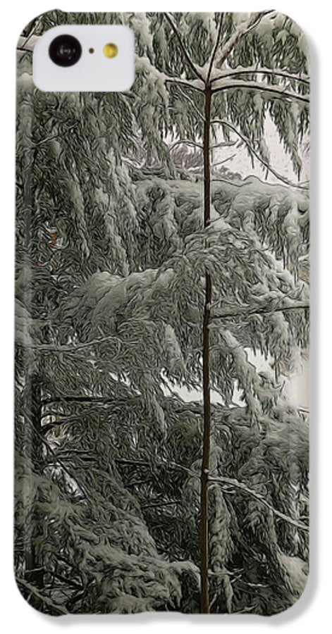 Snow Covered Pine Tree - Phone Case