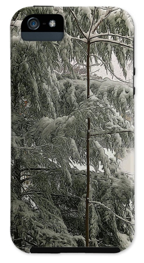 Snow Covered Pine Tree - Phone Case