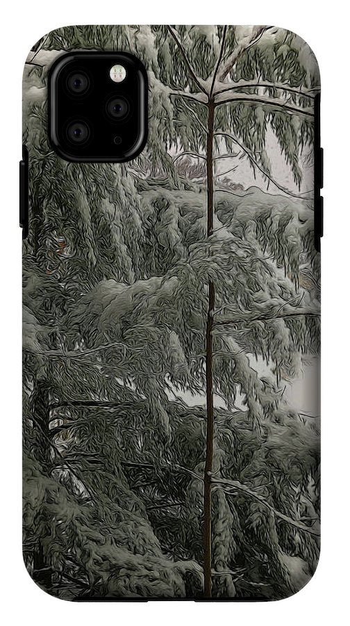 Snow Covered Pine Tree - Phone Case