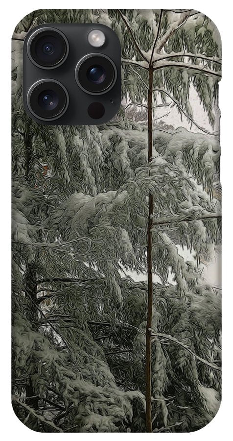 Snow Covered Pine Tree - Phone Case
