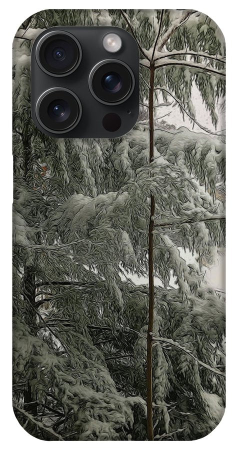 Snow Covered Pine Tree - Phone Case