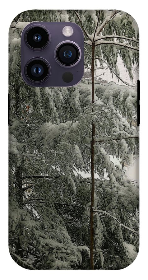 Snow Covered Pine Tree - Phone Case