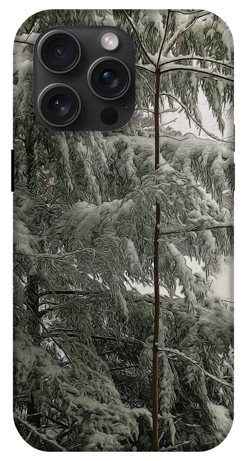Snow Covered Pine Tree - Phone Case