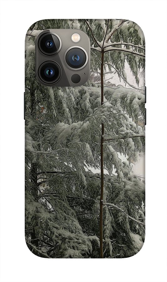 Snow Covered Pine Tree - Phone Case
