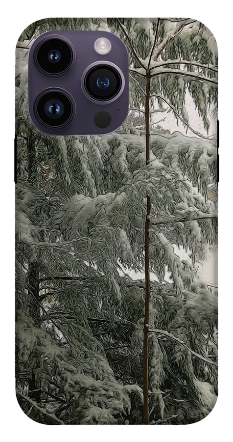 Snow Covered Pine Tree - Phone Case