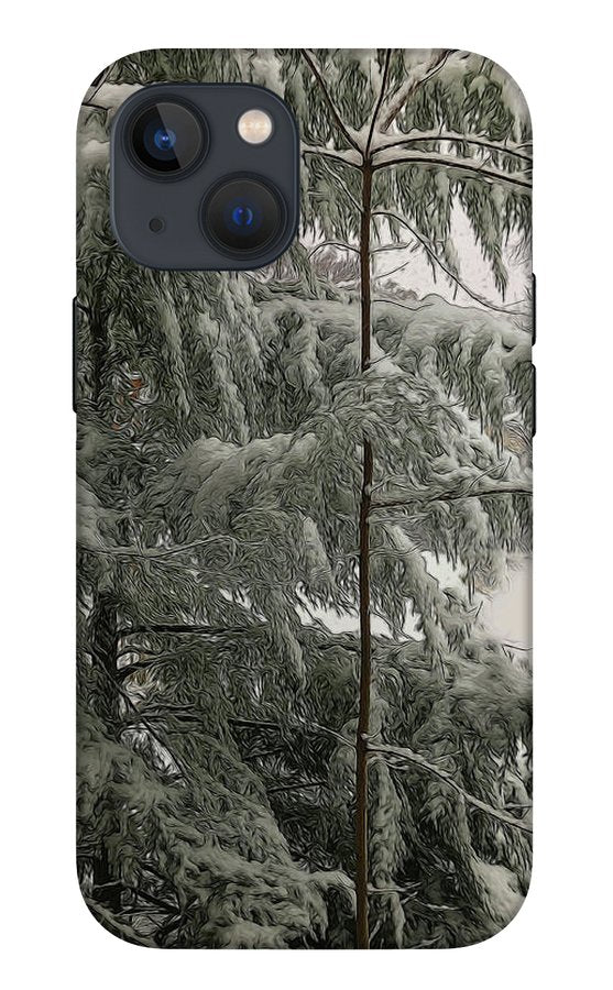 Snow Covered Pine Tree - Phone Case
