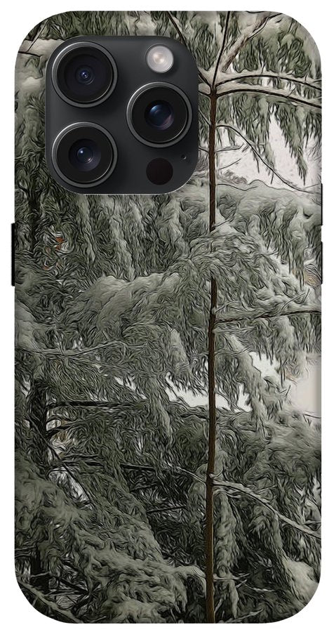 Snow Covered Pine Tree - Phone Case