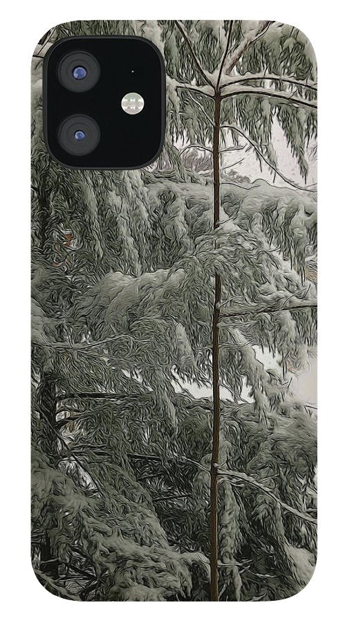 Snow Covered Pine Tree - Phone Case