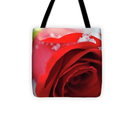 Snow Covered Rose - Tote Bag