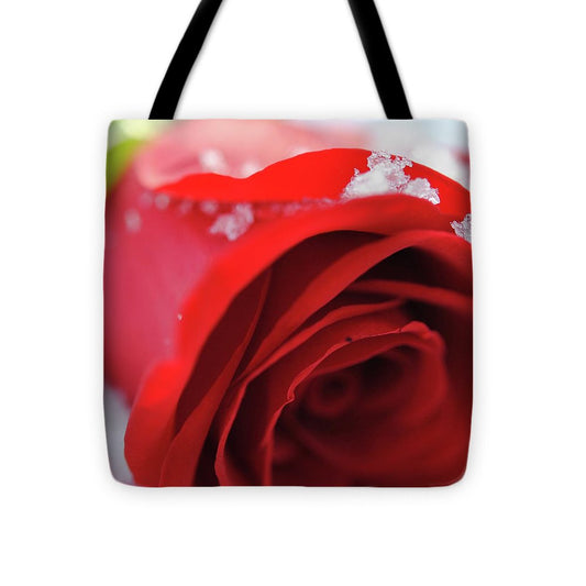 Snow Covered Rose - Tote Bag