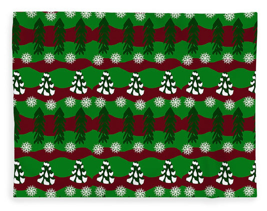Snow Trees and Stripes - Blanket