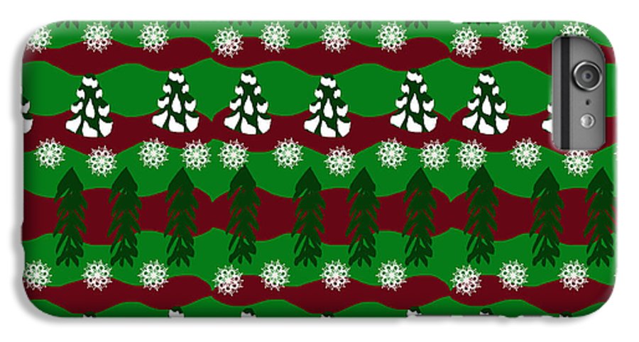 Snow Trees and Stripes - Phone Case