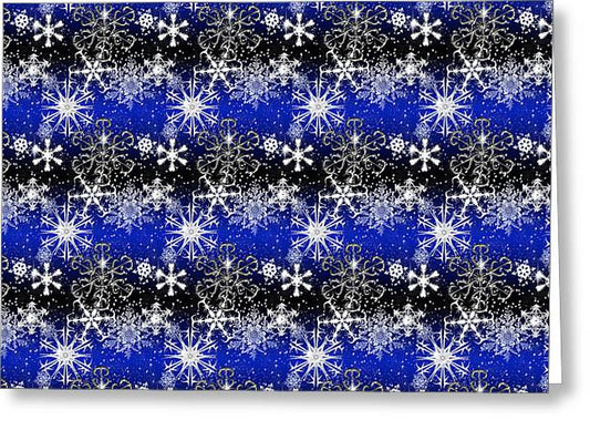 Snowflakes At Night - Greeting Card