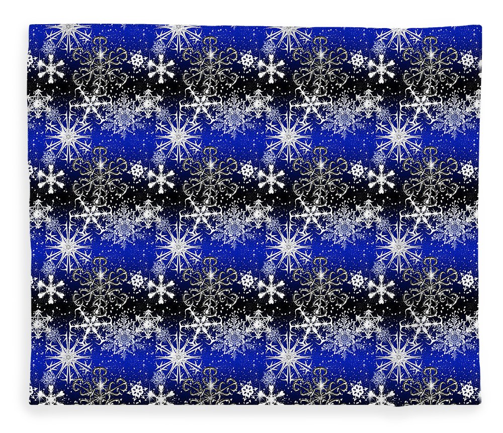 Snowflakes At Night - Blanket