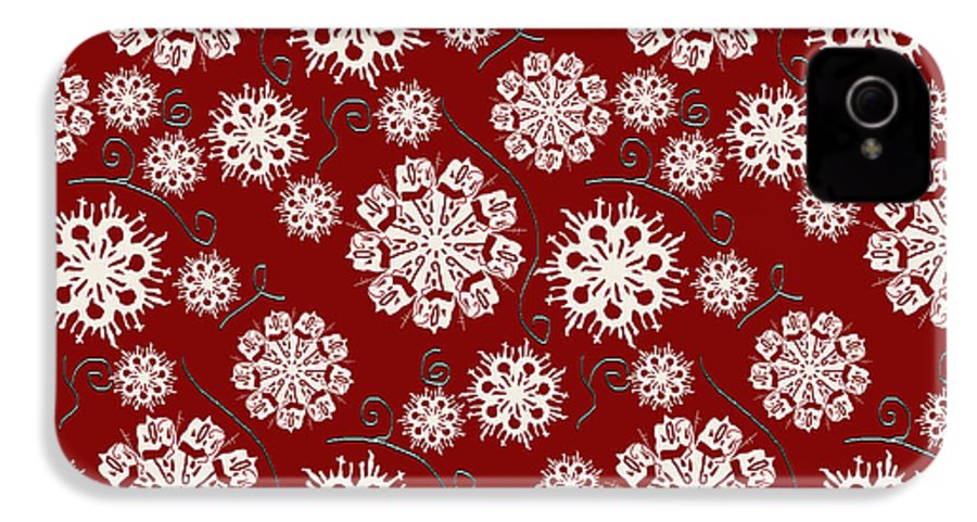 Snowflakes On Red - Phone Case