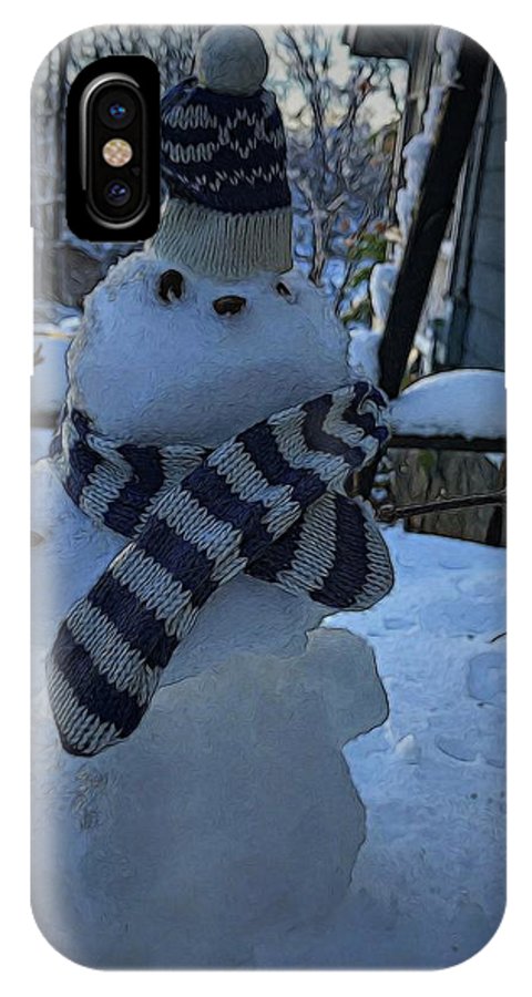 Snowman At My Table - Phone Case