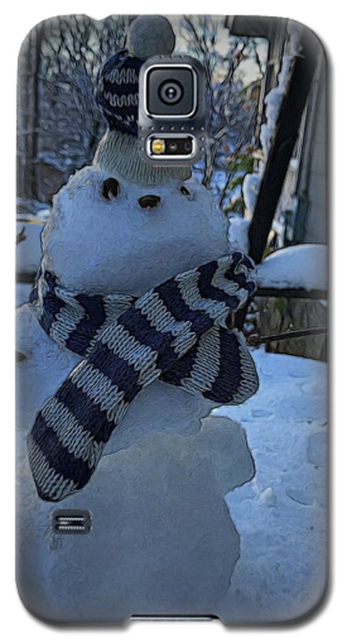 Snowman At My Table - Phone Case