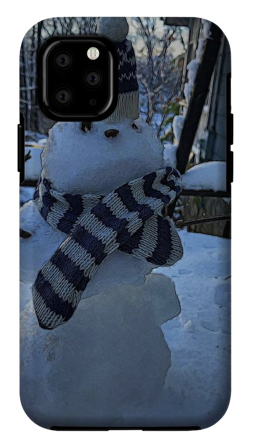 Snowman At My Table - Phone Case
