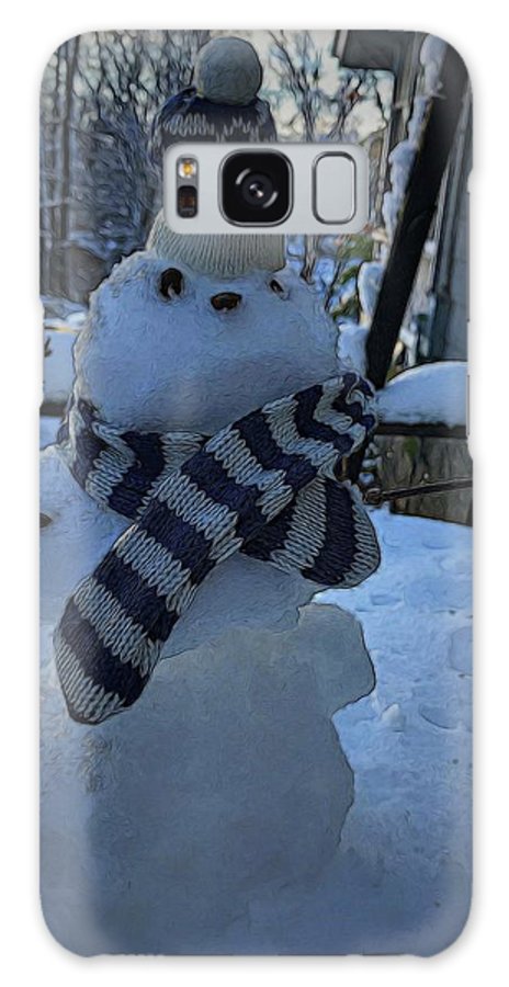 Snowman At My Table - Phone Case