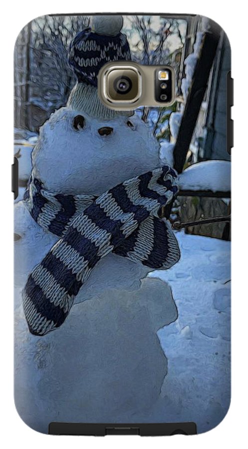 Snowman At My Table - Phone Case