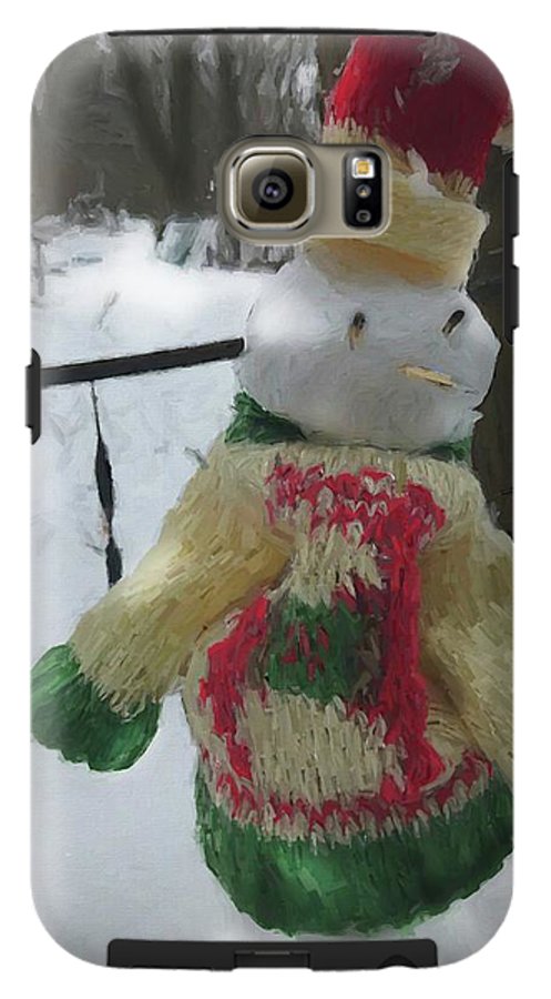 Snowman At My Table In A Sweater - Phone Case