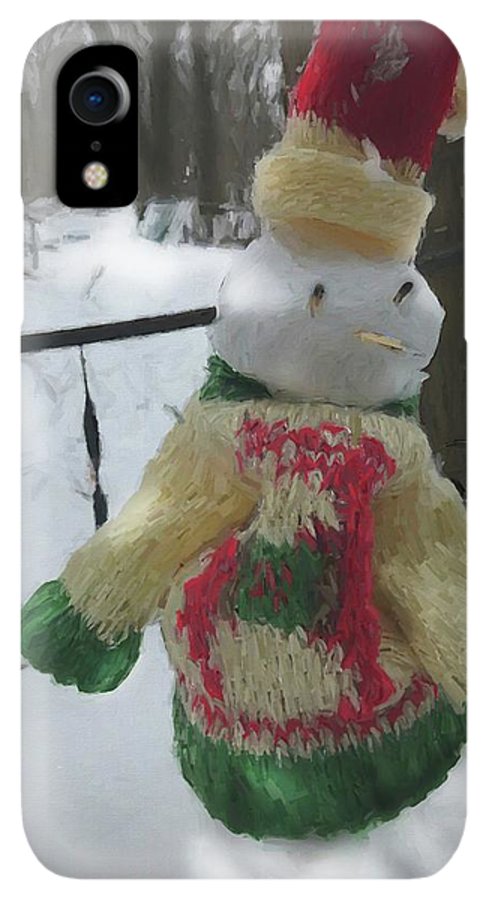Snowman At My Table In A Sweater - Phone Case