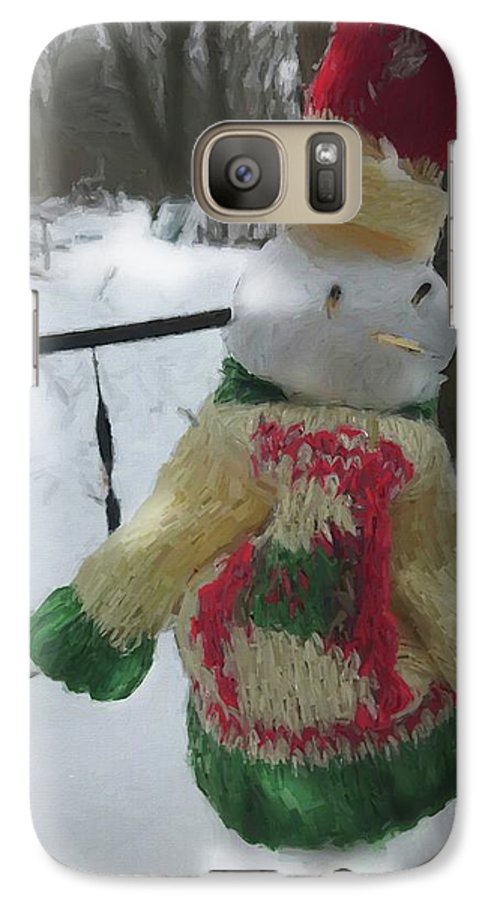 Snowman At My Table In A Sweater - Phone Case
