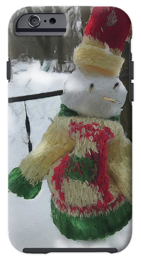 Snowman At My Table In A Sweater - Phone Case