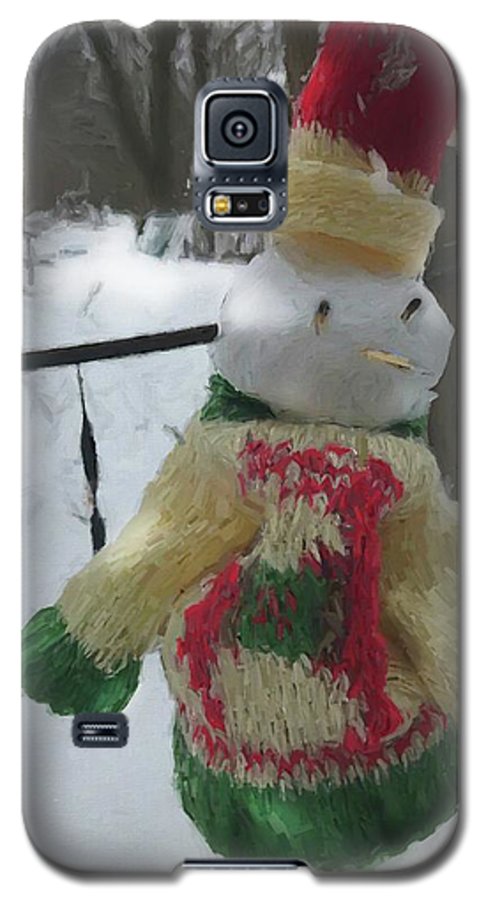 Snowman At My Table In A Sweater - Phone Case